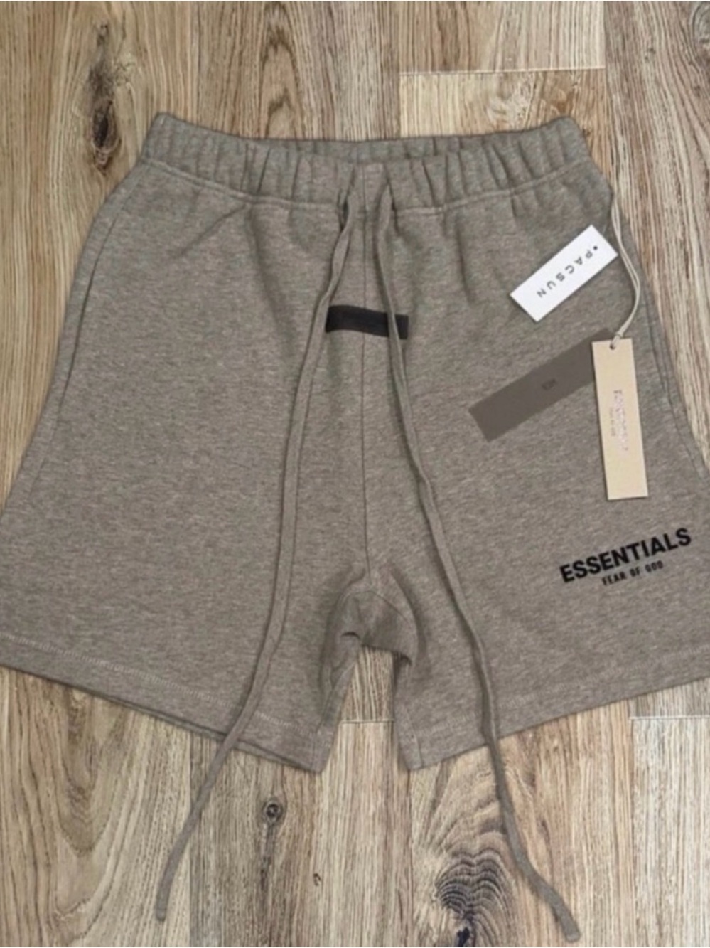 Fear of God ESSENTIALS Men’s Dark Oatmeal Drawstring Athletic Shorts